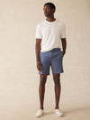 Tradewinds Linen Blend Short - Blue Abyss