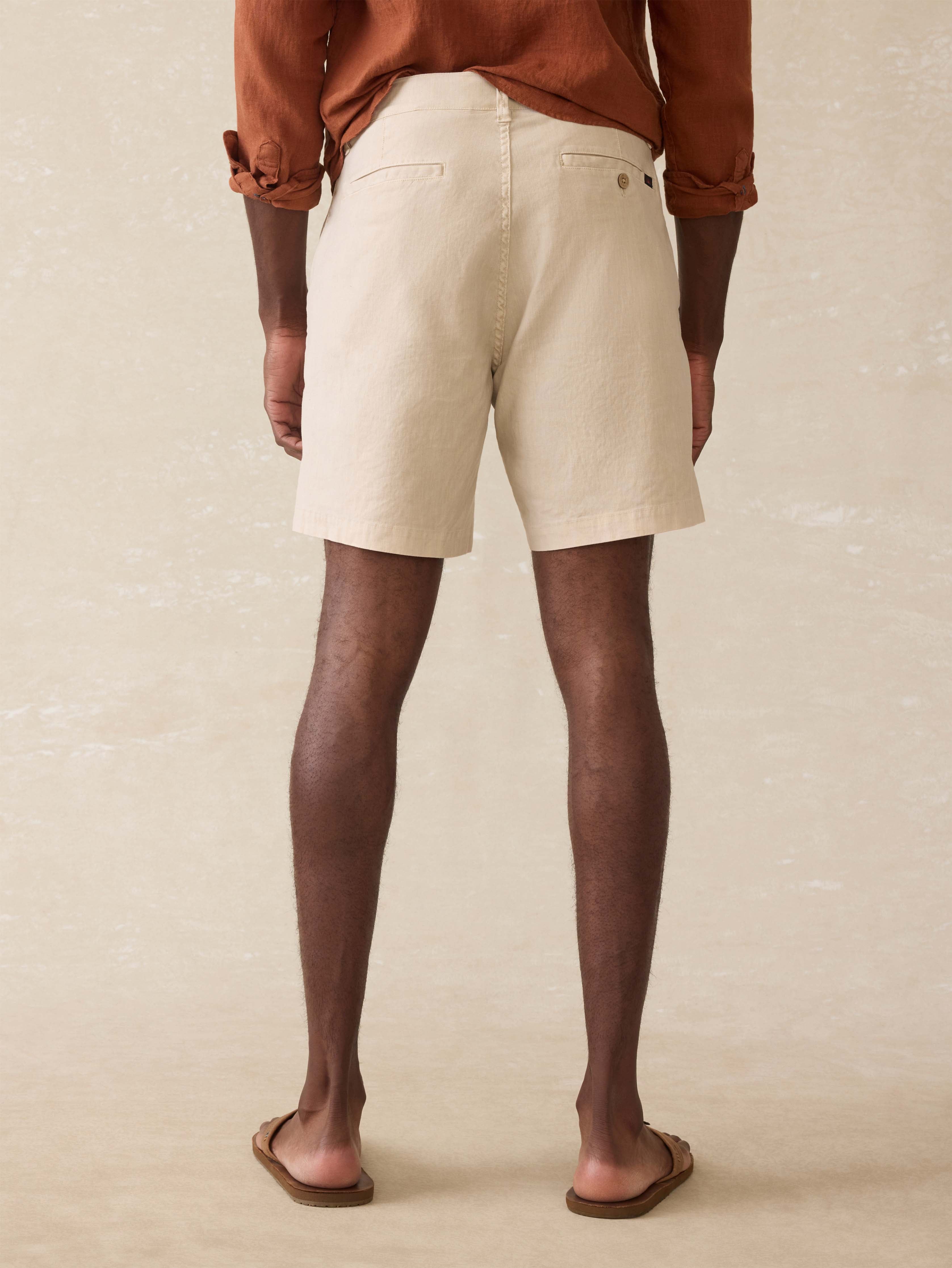 Tradewinds Linen Blend Short - Stone