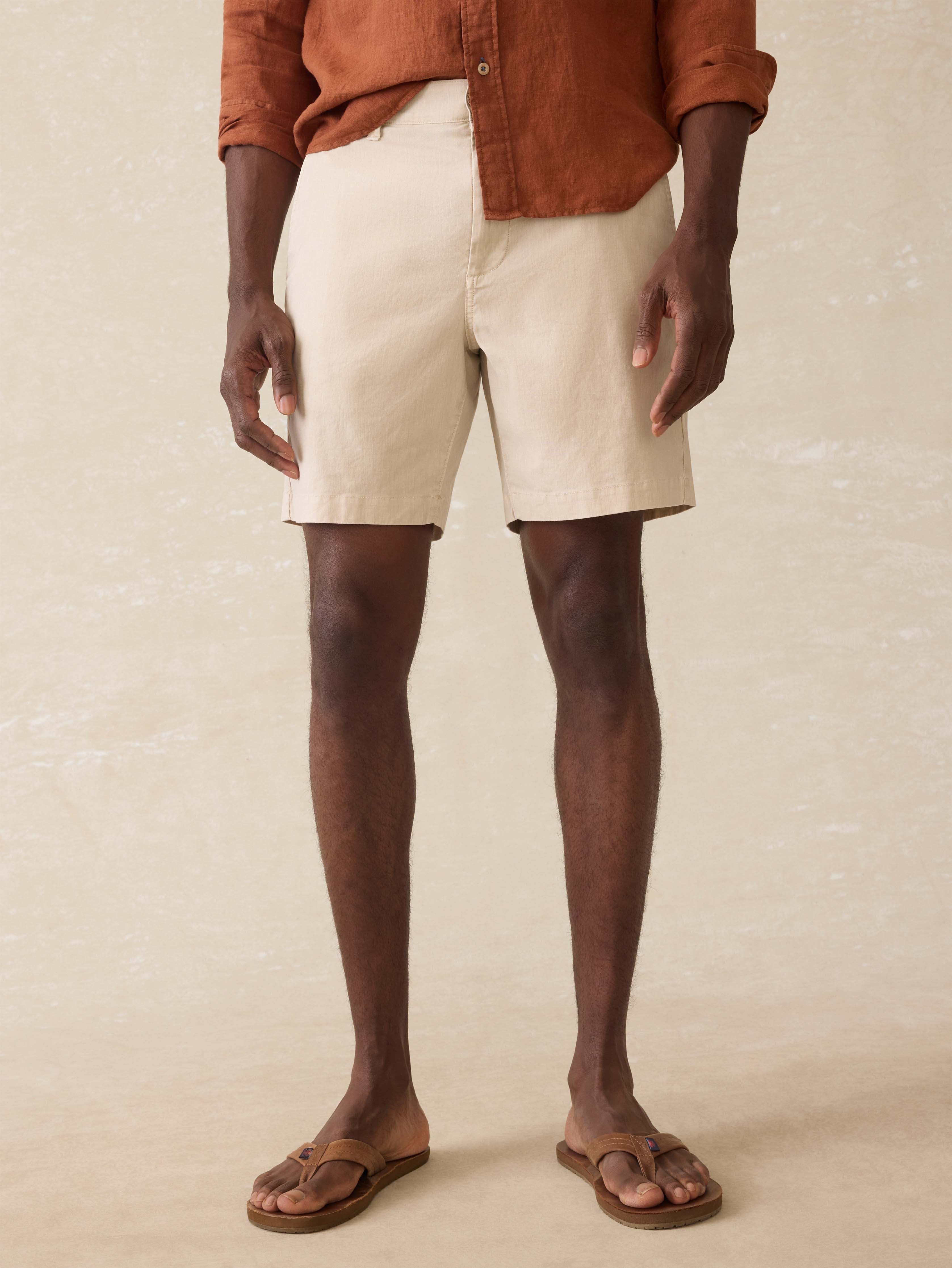 Tradewinds Linen Blend Short - Stone