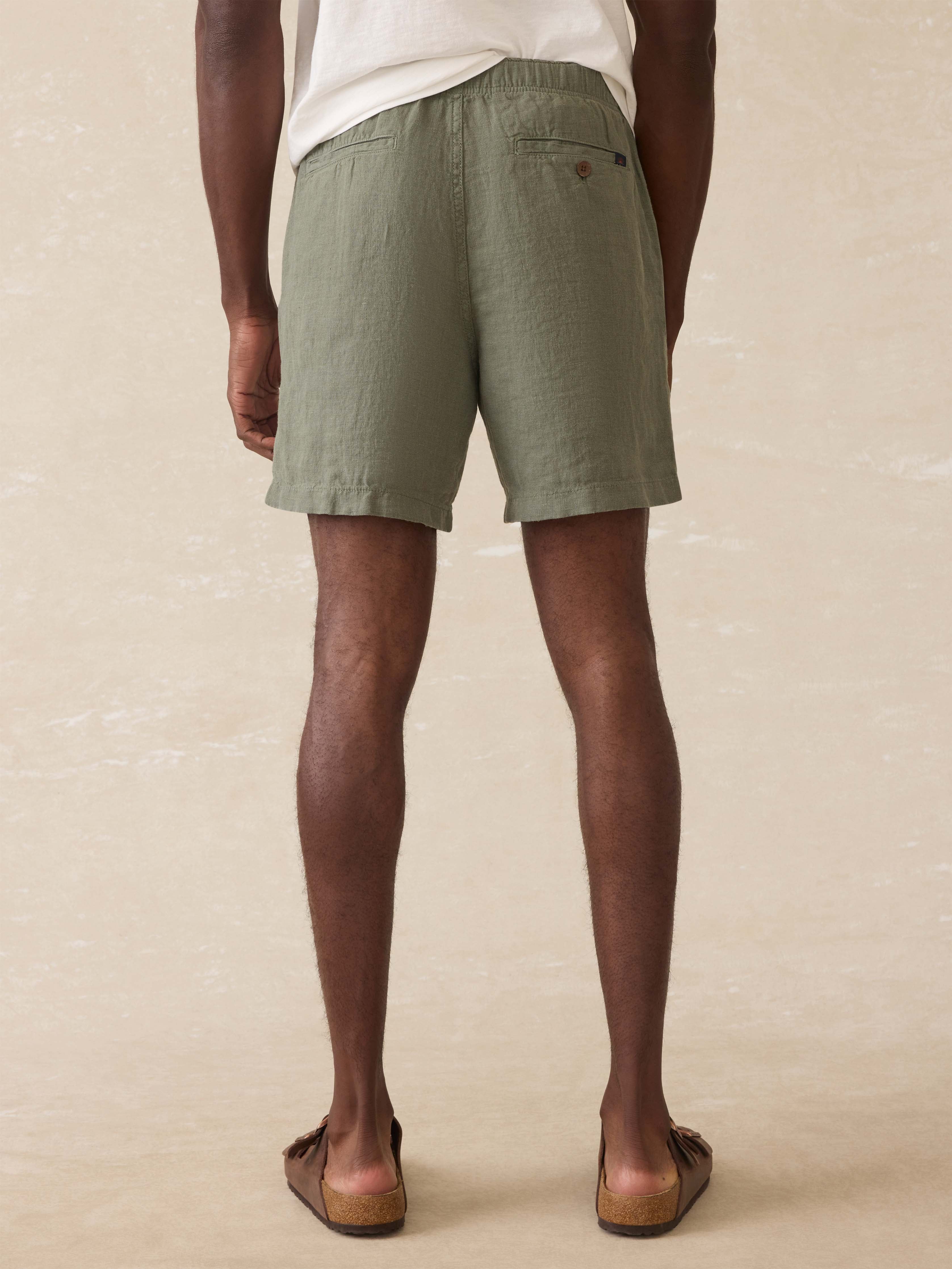 Essential Linen Short (6.5" Inseam) - Spruce
