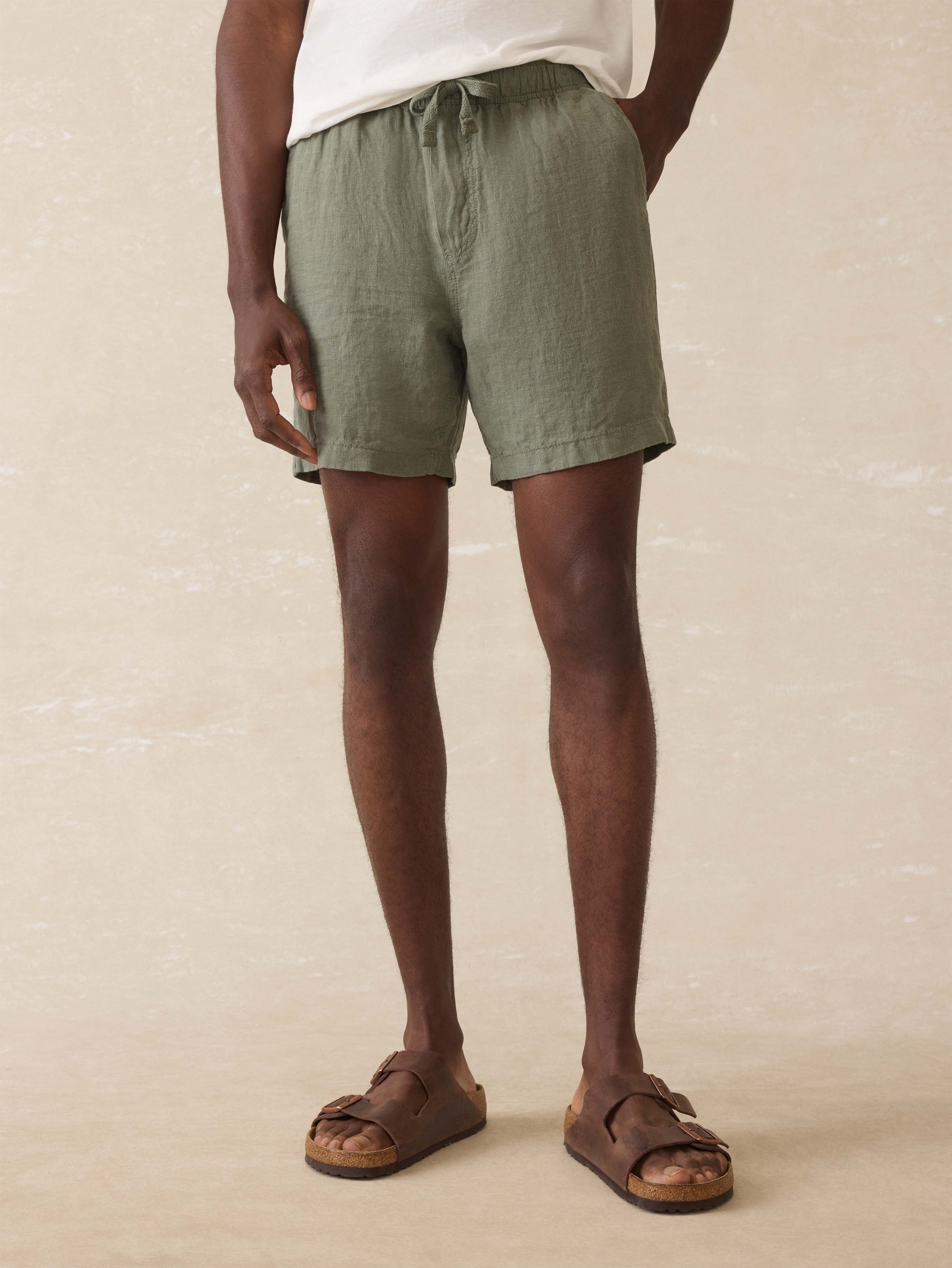 Essential Linen Short (6.5" Inseam) - Spruce