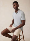 Short-Sleeve Movement Pique Polo - Moss Stone Melange