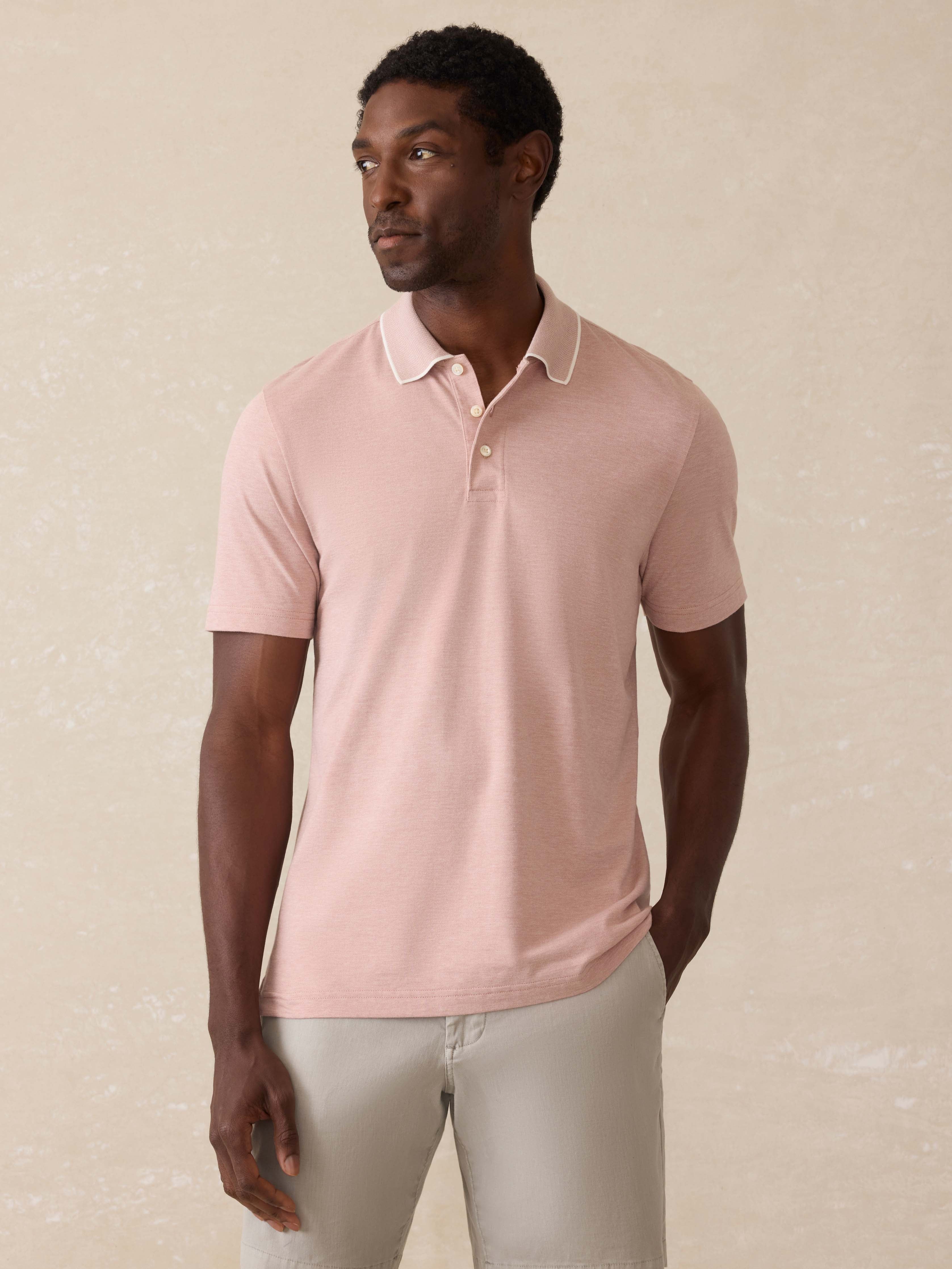 Short-Sleeve Movement™ Pique Polo - Sedona Melange