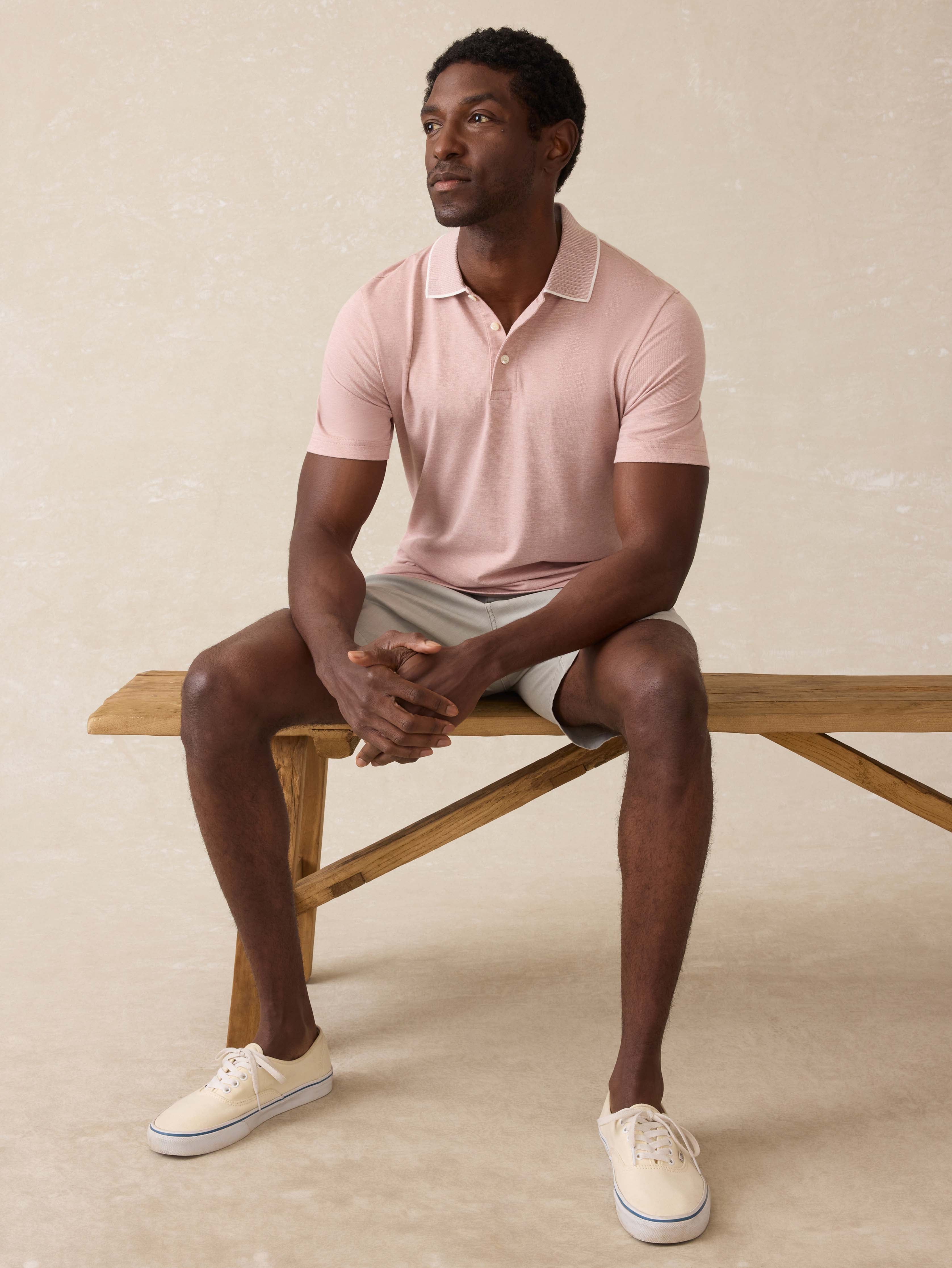 Short-Sleeve Movement™ Pique Polo - Sedona Melange