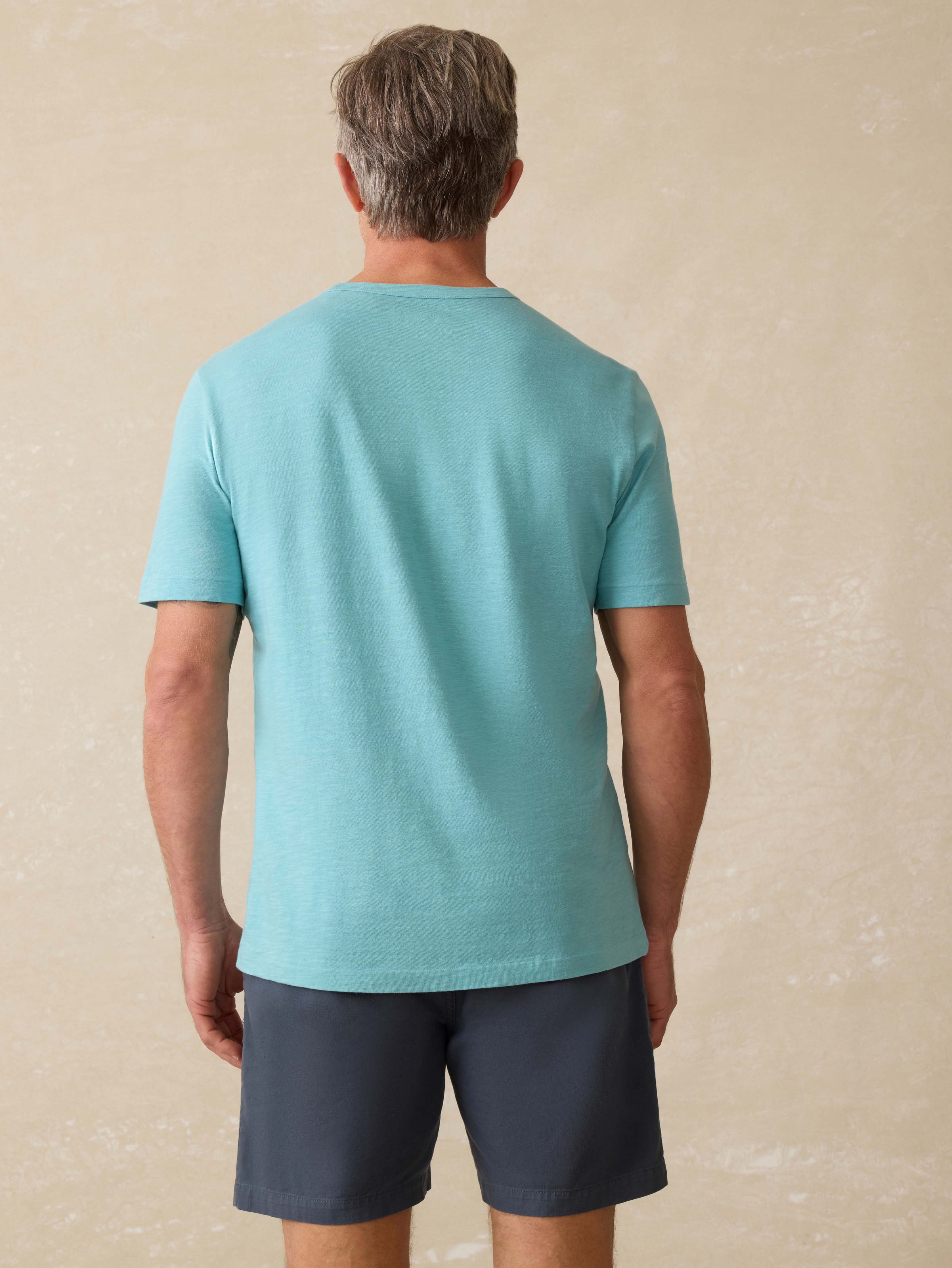 Sunwashed Regenerative Tee - Teal Sea