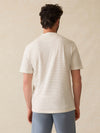 Short-Sleeve Sunwashed Henley - Cream Flint Stripe