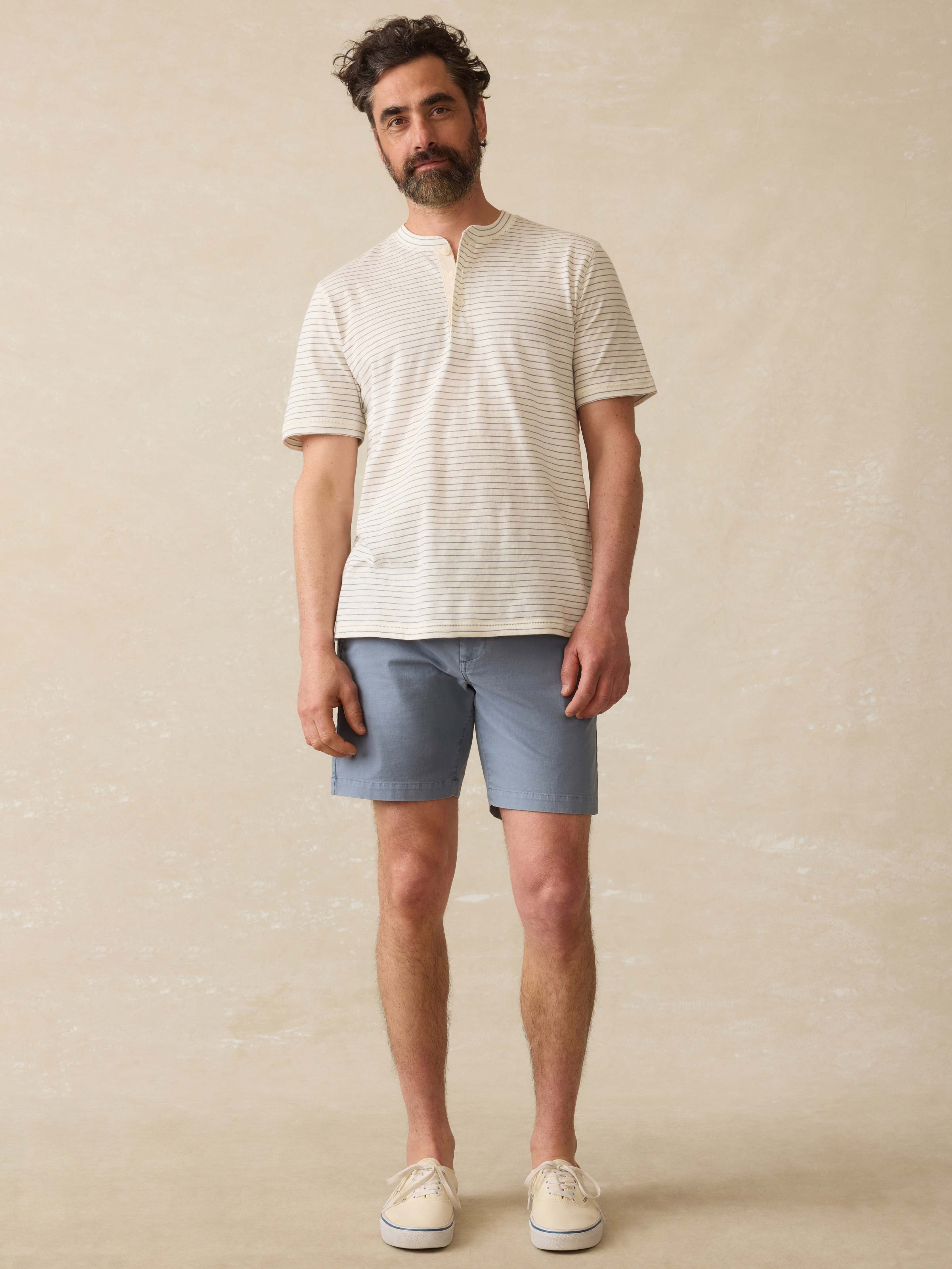 Short-Sleeve Sunwashed Henley