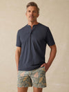 Short-Sleeve Sunwashed Henley - Dune Navy
