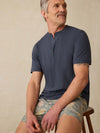 Short-Sleeve Sunwashed Henley - Dune Navy