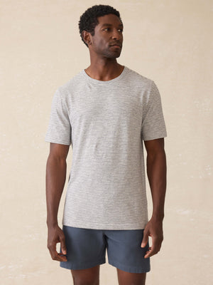 Sunwashed Tee - Silver Sea Stripe