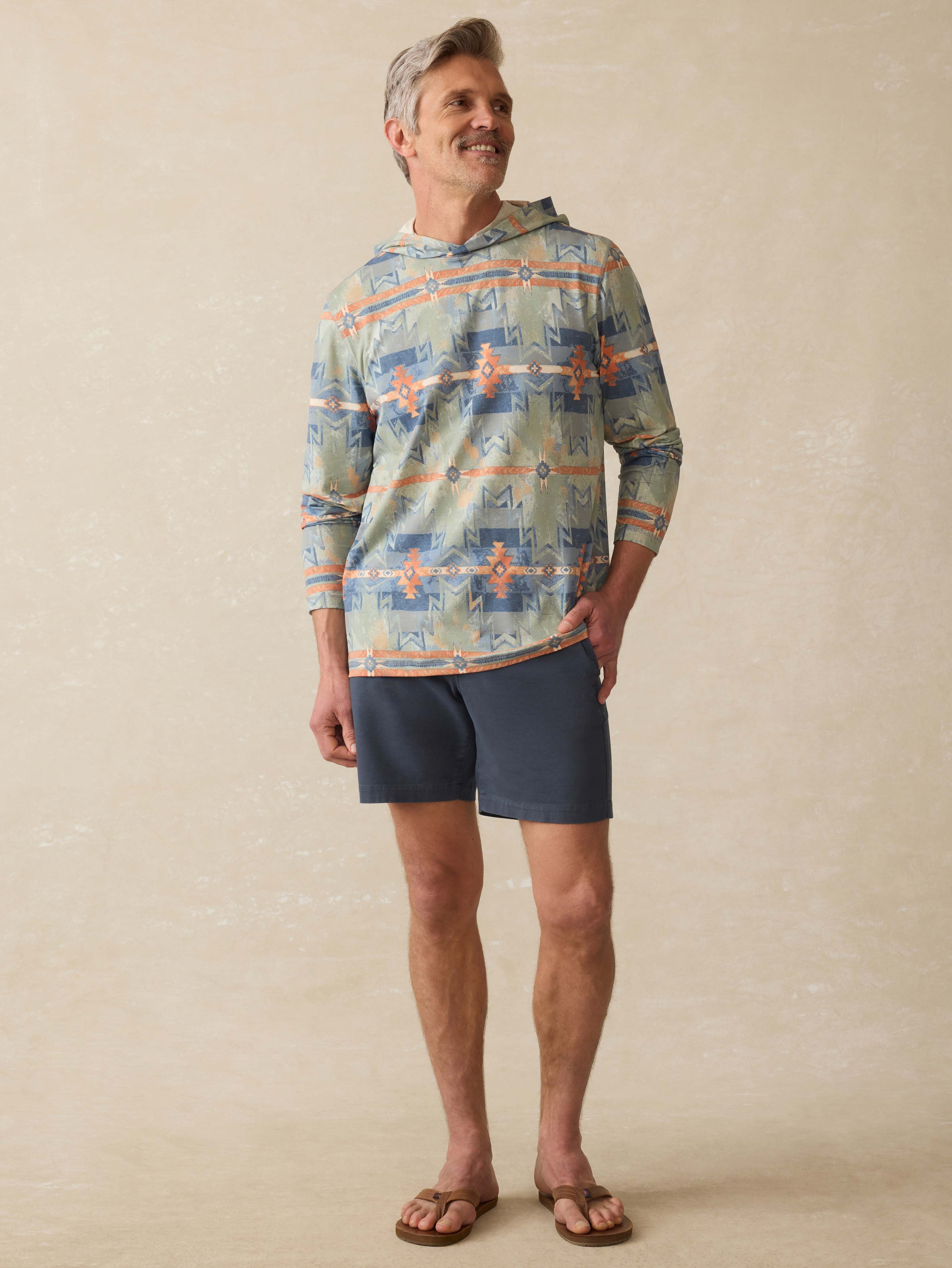 Doug Good Feather Shorelite UPF Hoodie - Daybreak Star Nation