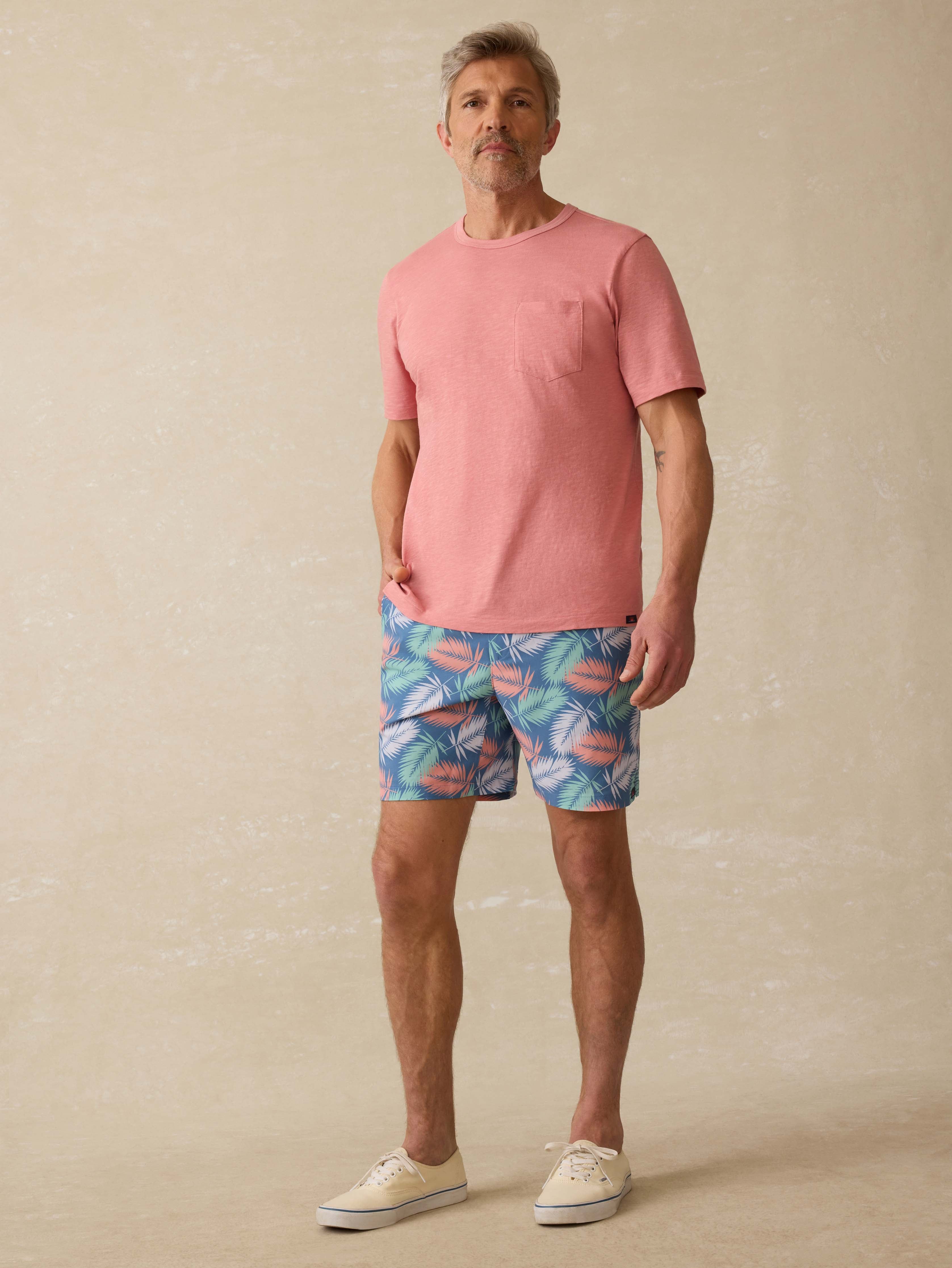 Sunwashed Regenerative Pocket Tee - Faded Flag