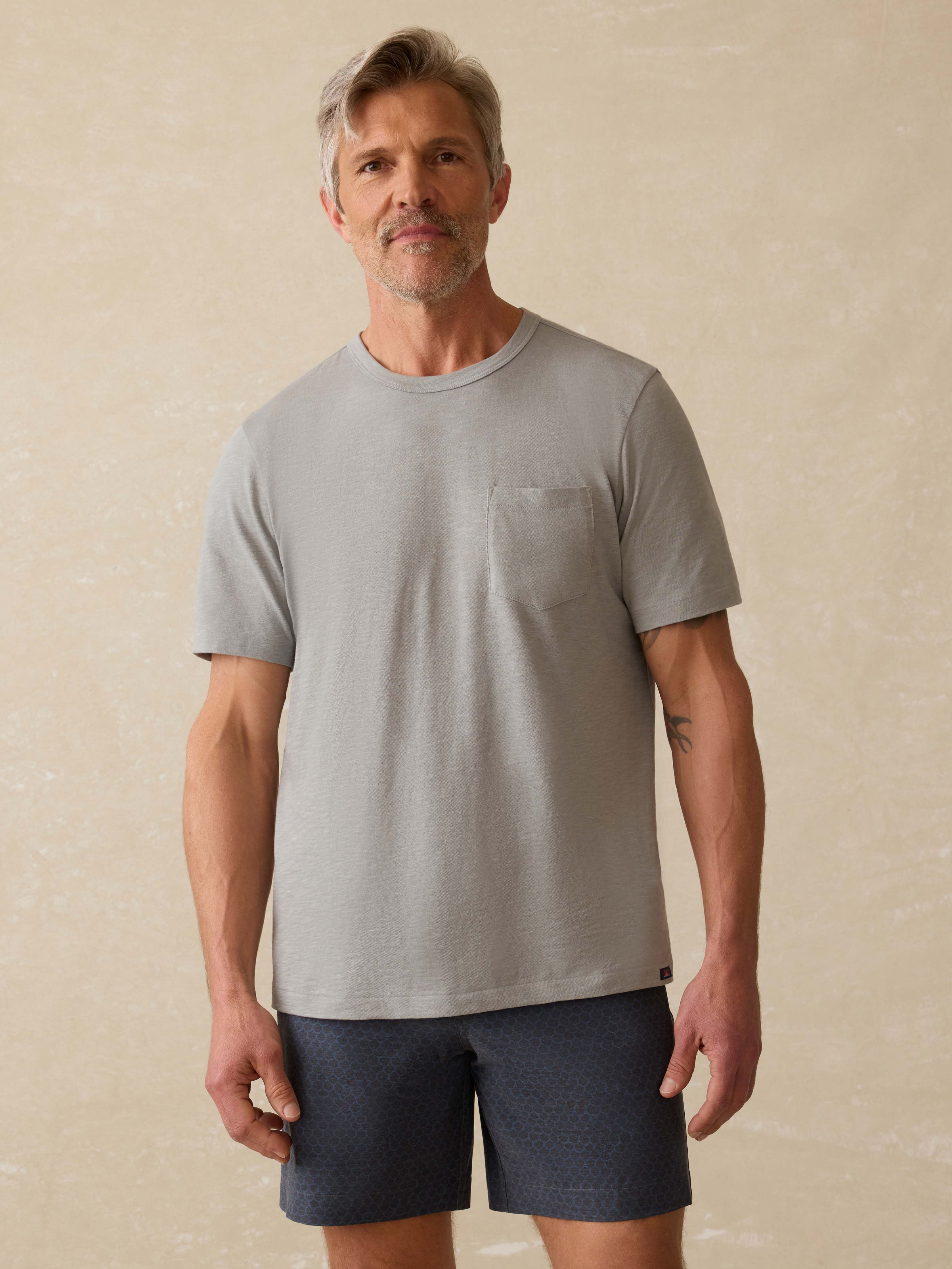 Sunwashed Pocket Tee - Lakeshore Grey