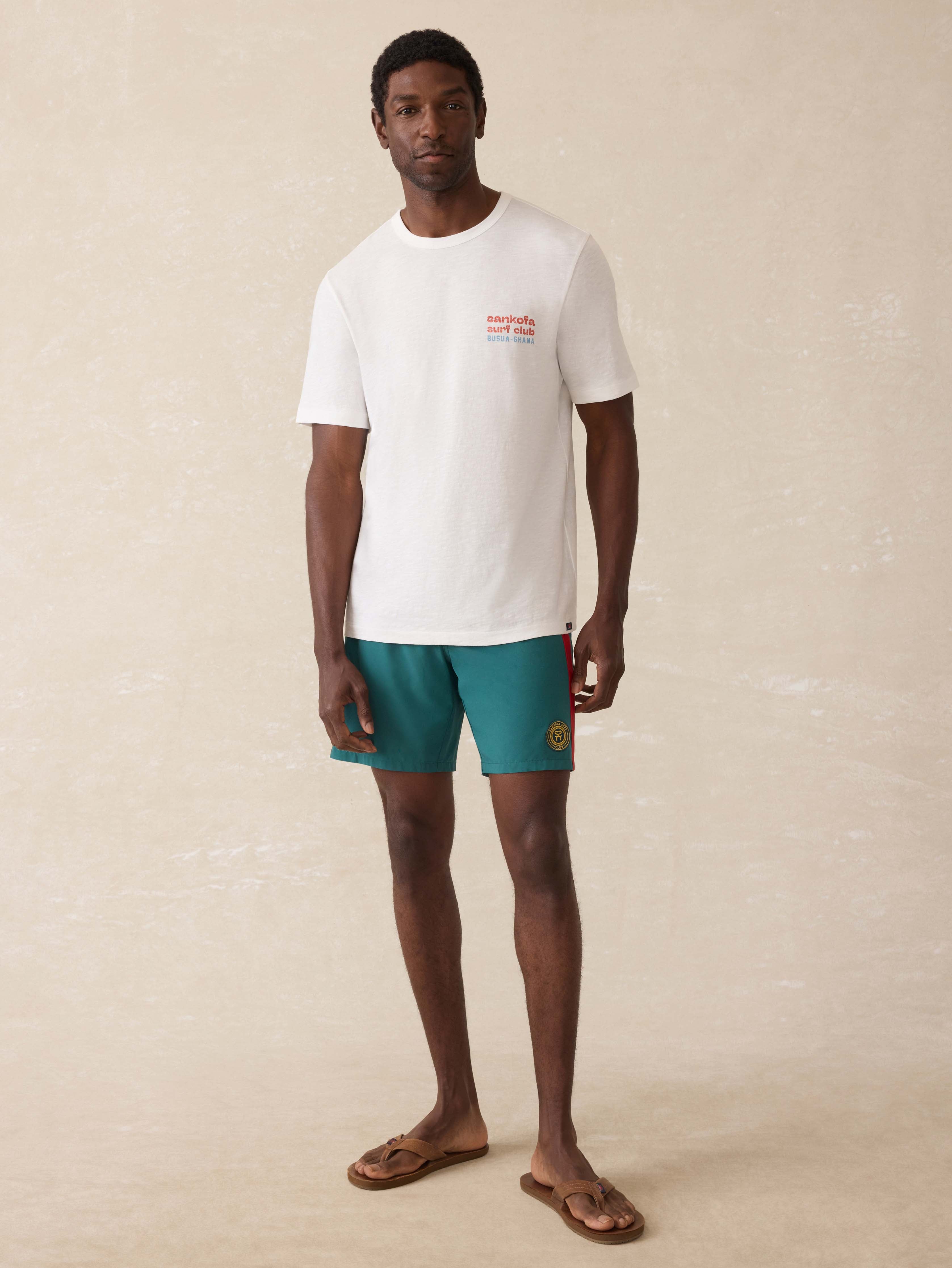 Surf Ghana Short Sleeve Flag Graphic Tee - White