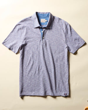 Sunwashed T-Shirt Polo - Sea Fire Stripe