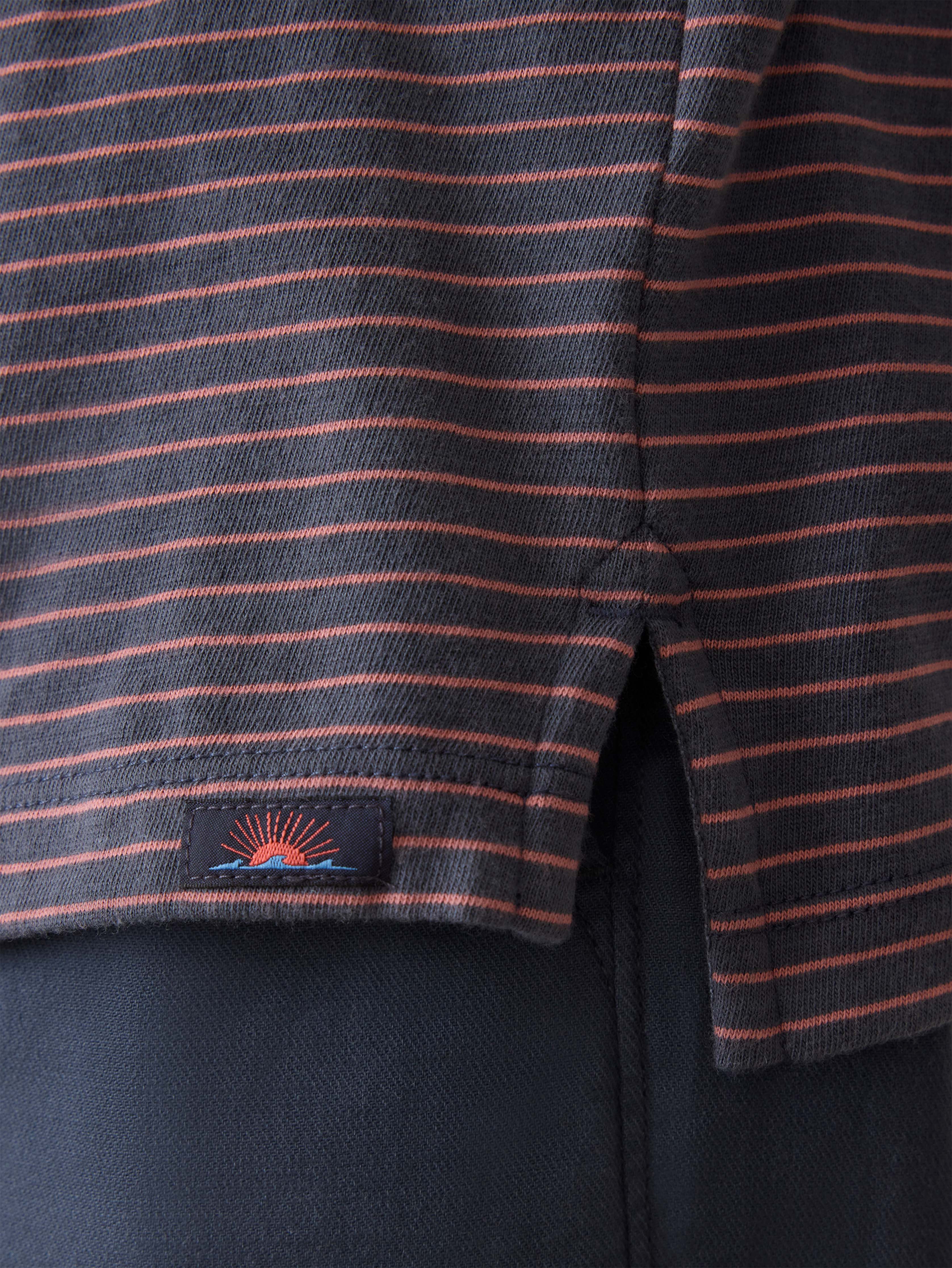 Sunwashed T-Shirt Polo - Sea Fire Stripe