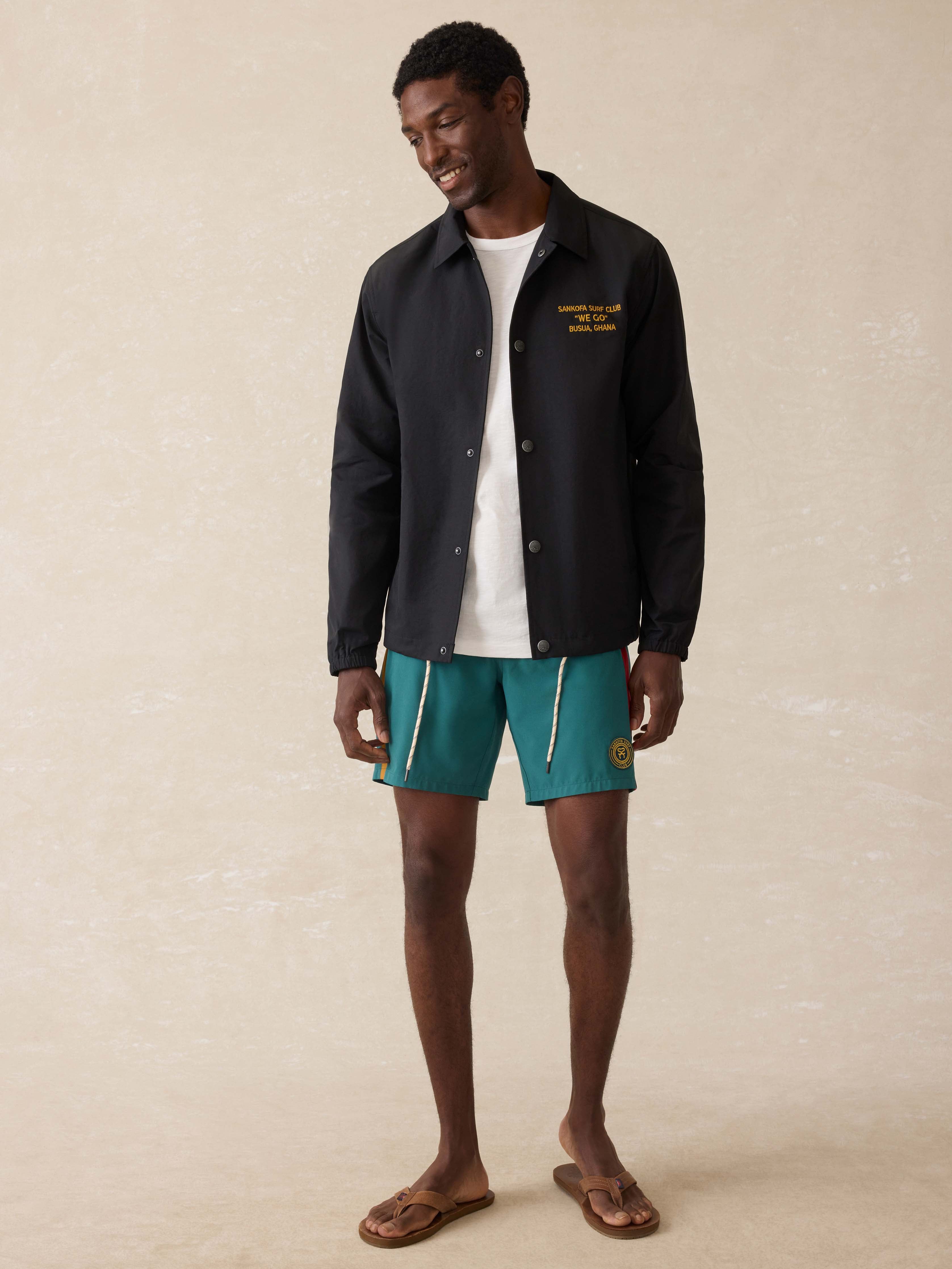 Surf Ghana Coaches Jacket - Black