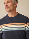 Cabana Towel Terry Crewneck - Seacoast Sunrise Stripe