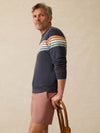 Cabana Towel Terry Crewneck - Seacoast Sunrise Stripe
