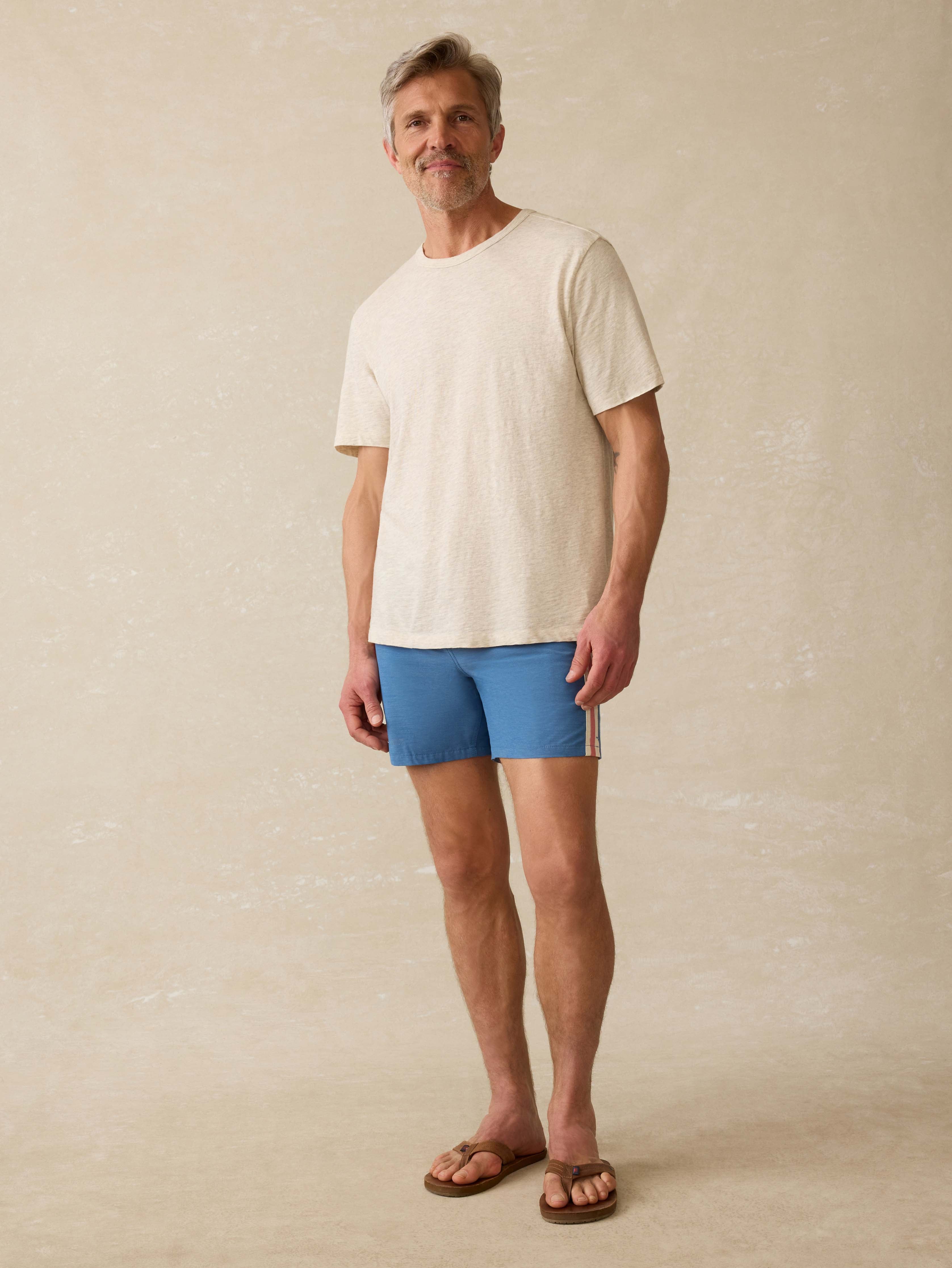 Biarritz Boardshort - Blue Horizon Stripe