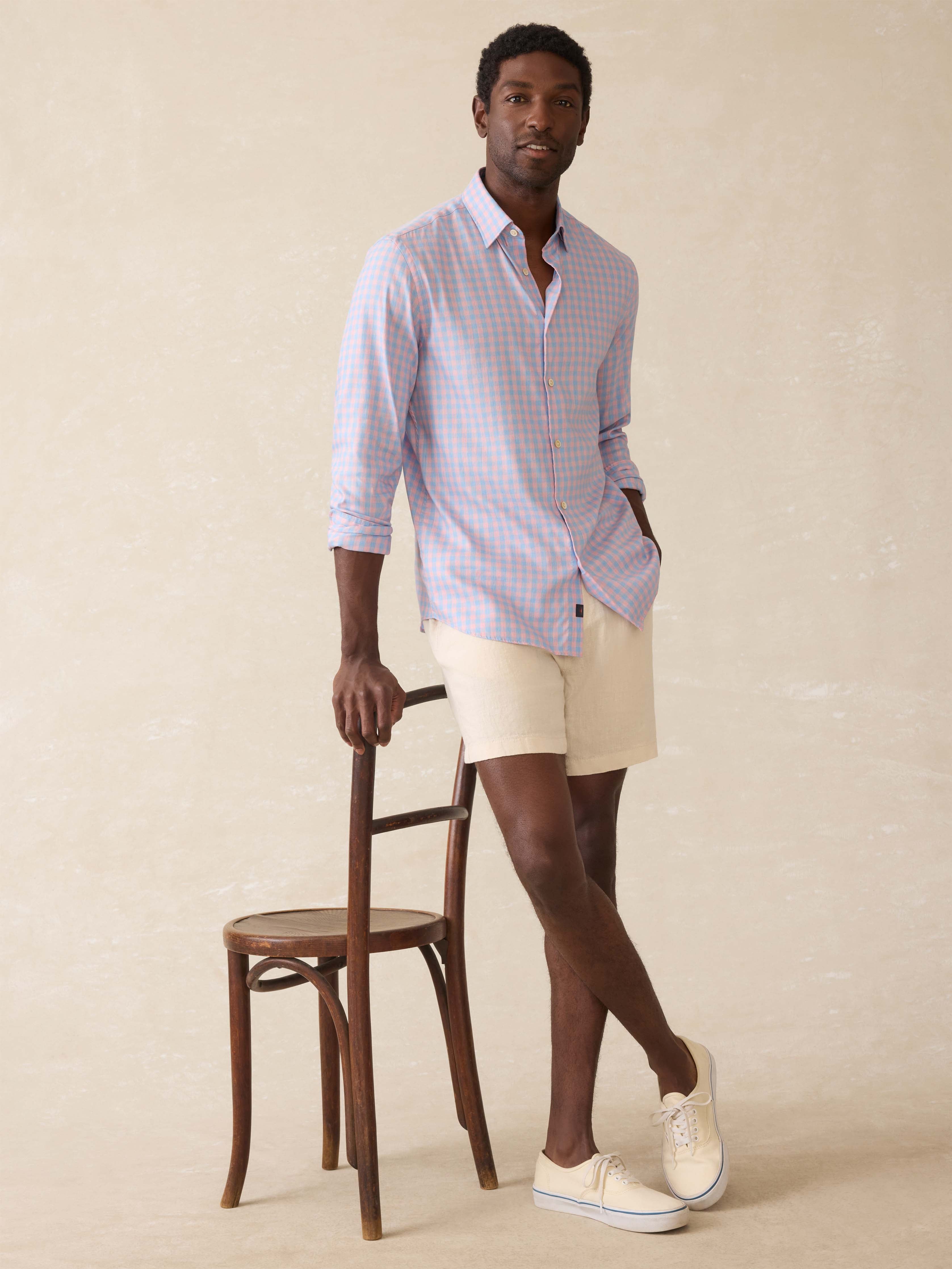 Movement™ Monterey Shirt - Coral Sky Gingham