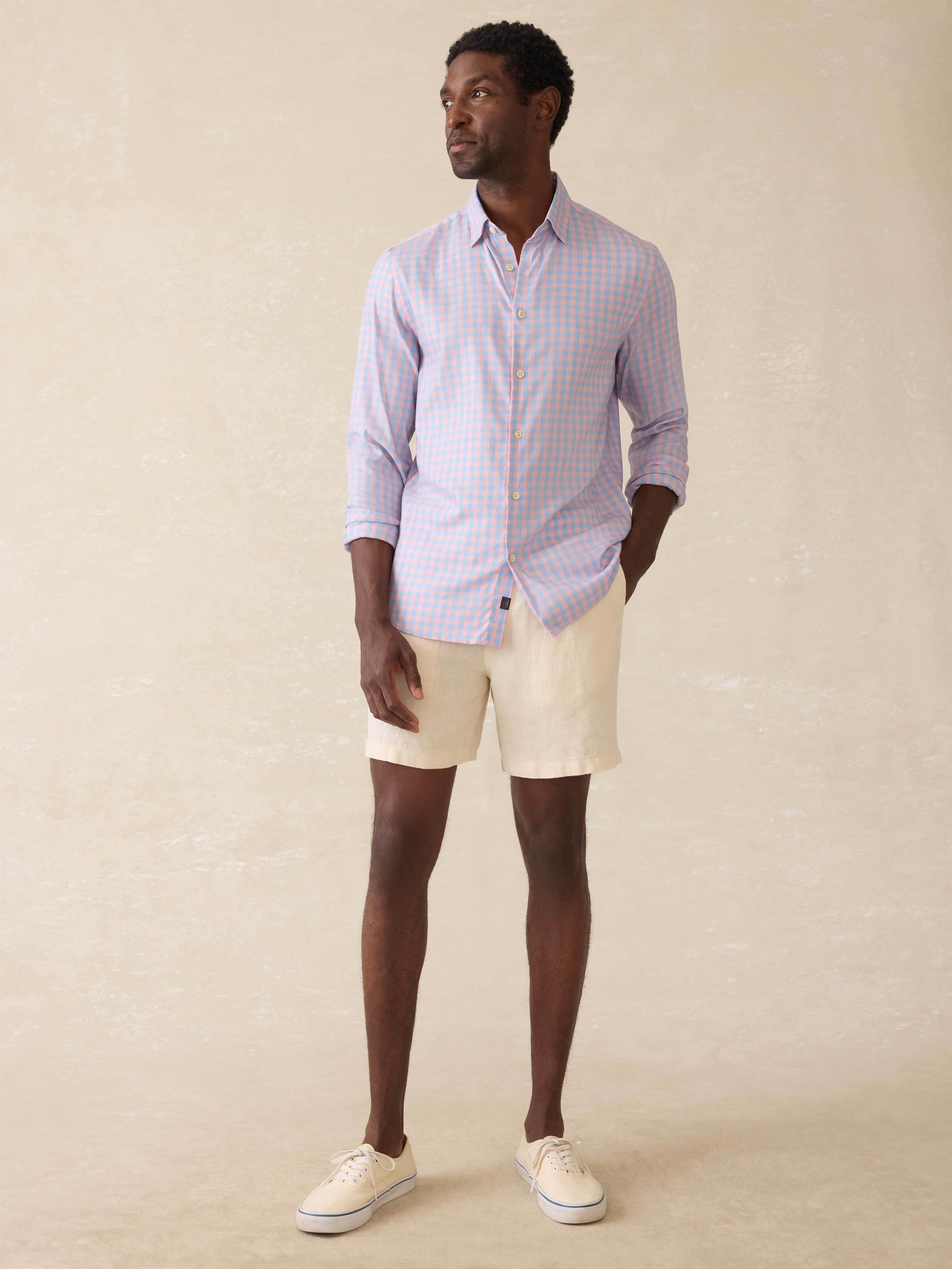 Movement™ Monterey Shirt - Coral Sky Gingham