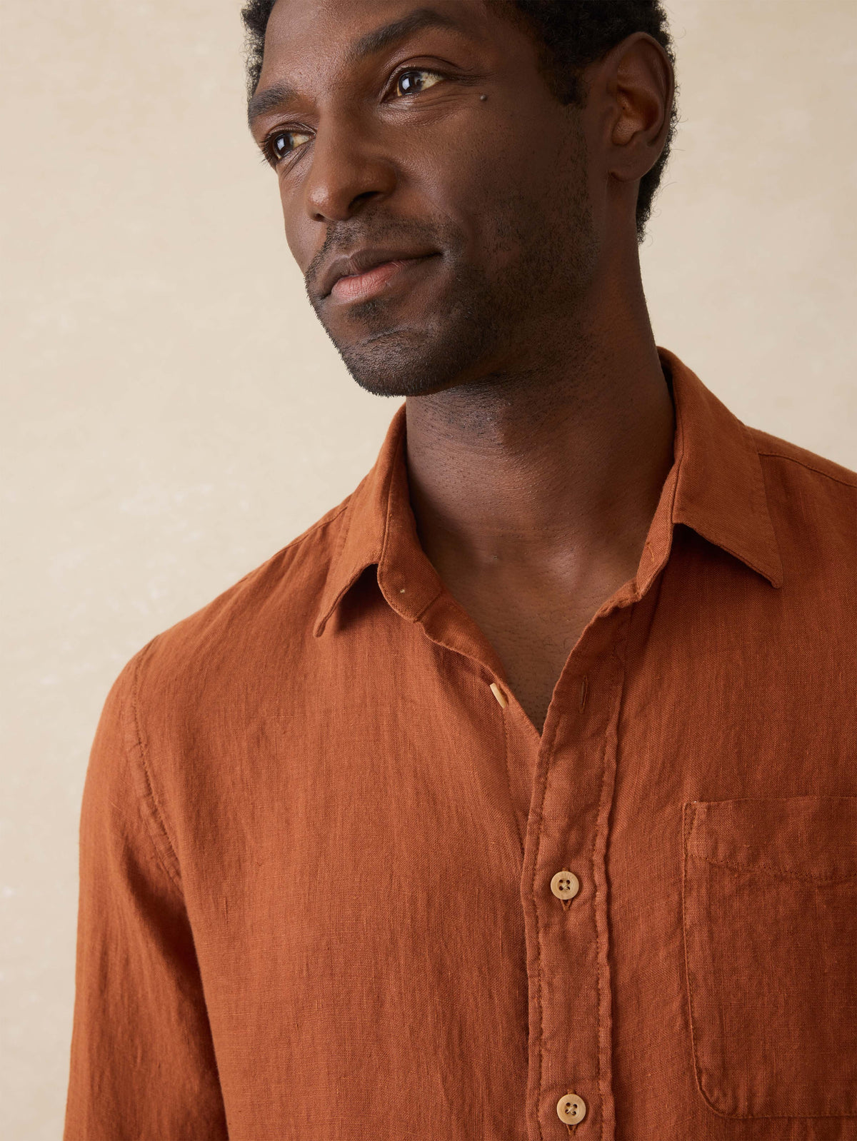 Laguna Linen Shirt - Summer Sienna | Faherty Brand Laguna Linen Shirt - Summer Sienna | Faherty Brand