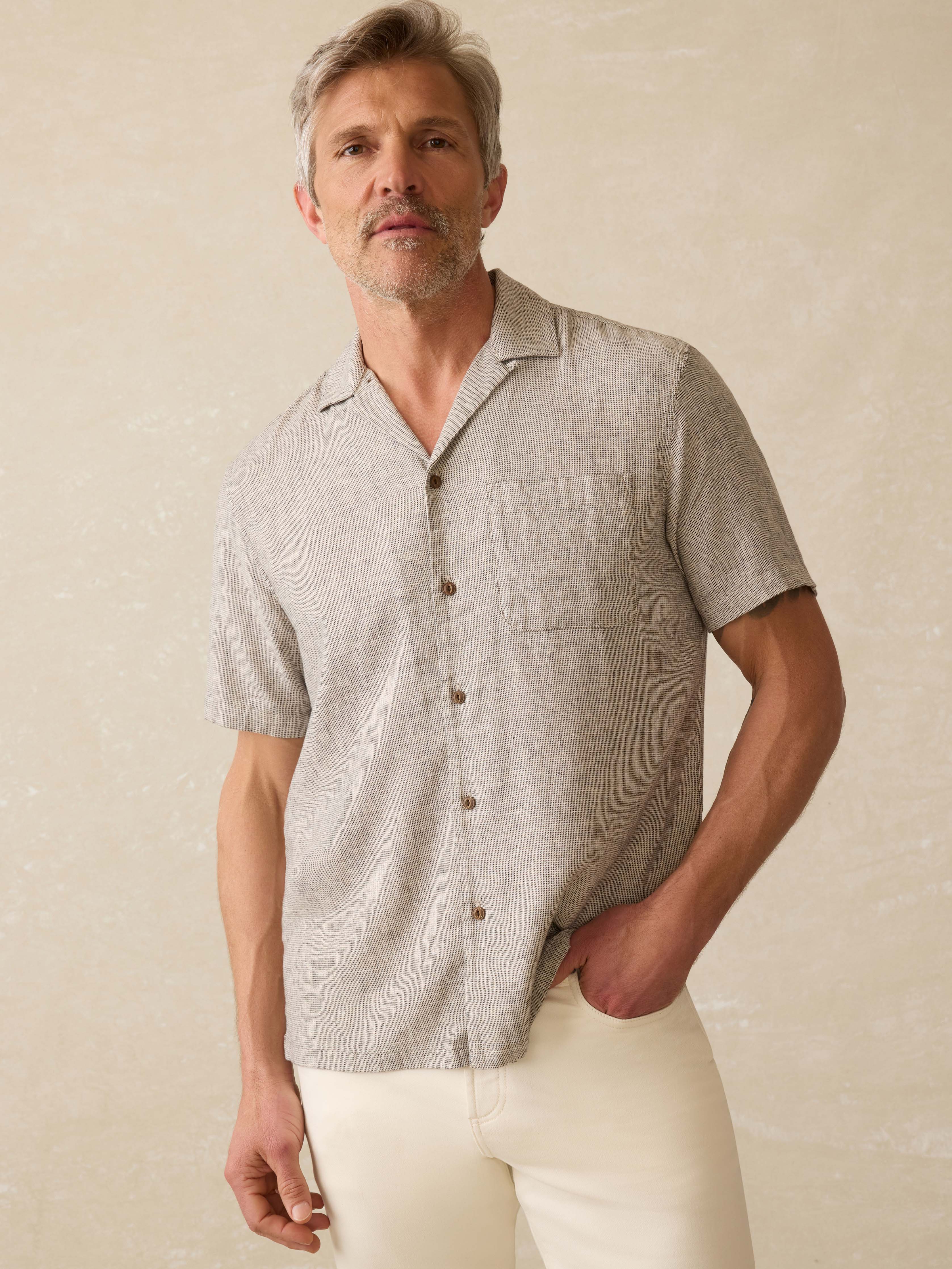 Short-Sleeve Breeze Camp Shirt - Stone Coast