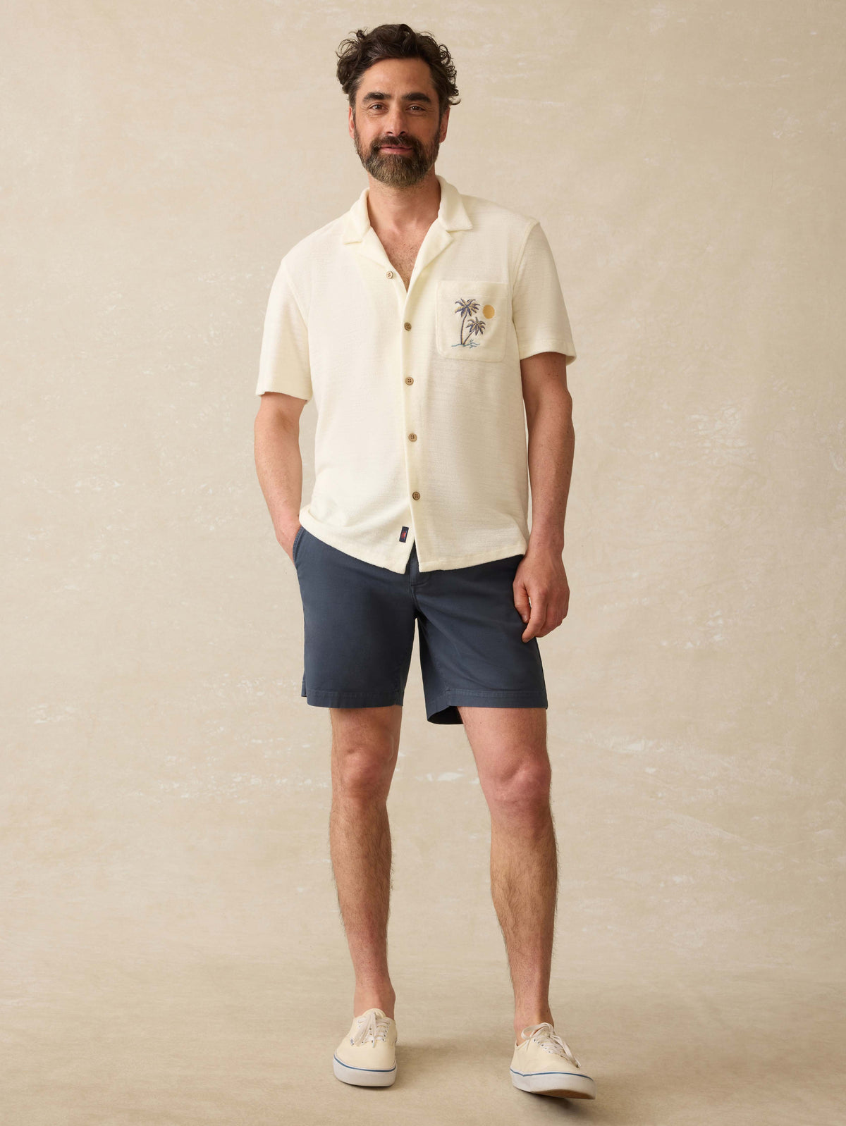 Short-Sleeve Cabana Towel Terry Shirt - South Sand Beach, image 5 of 5