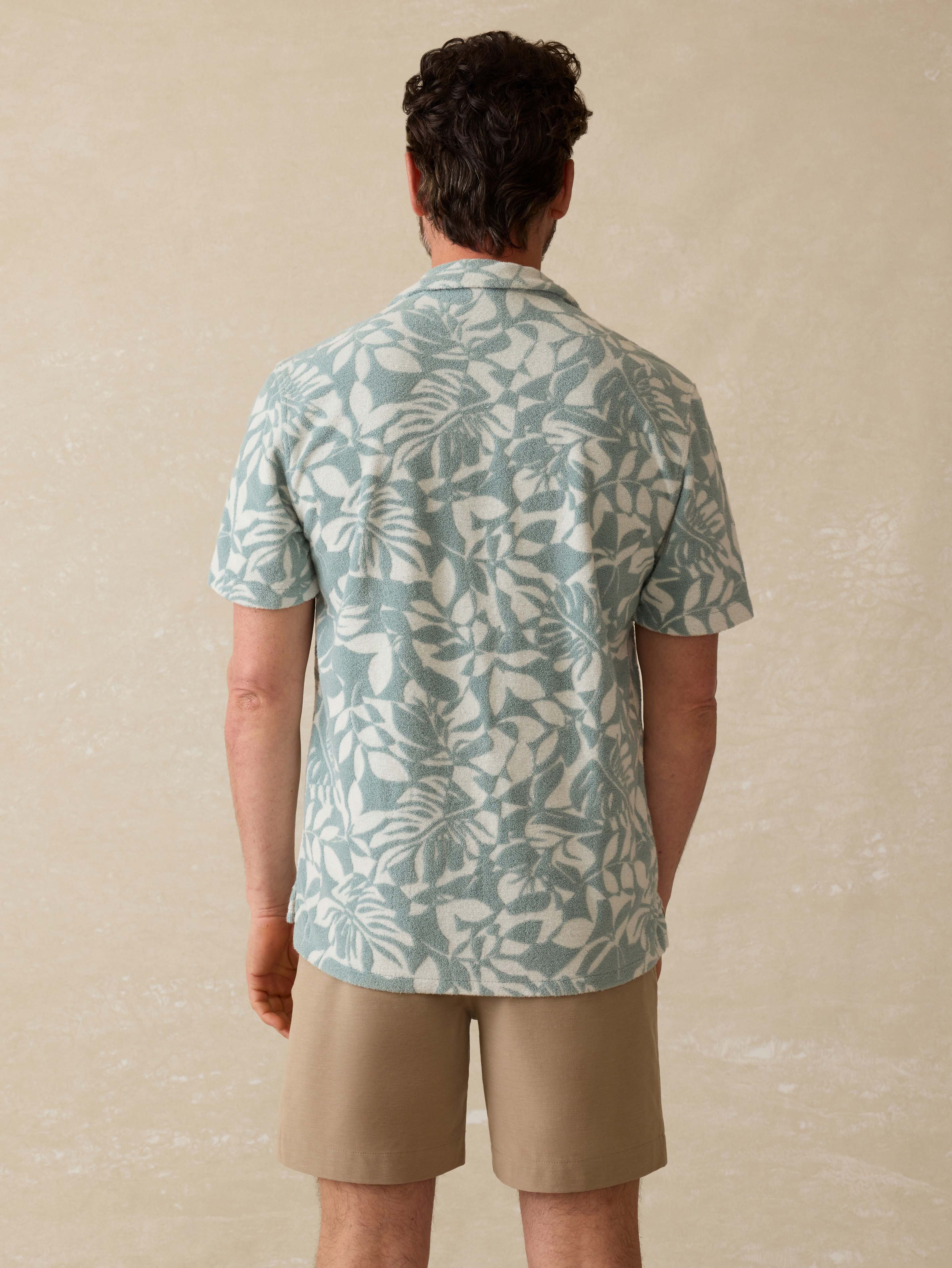 Short-Sleeve Cabana Towel Terry Shirt
