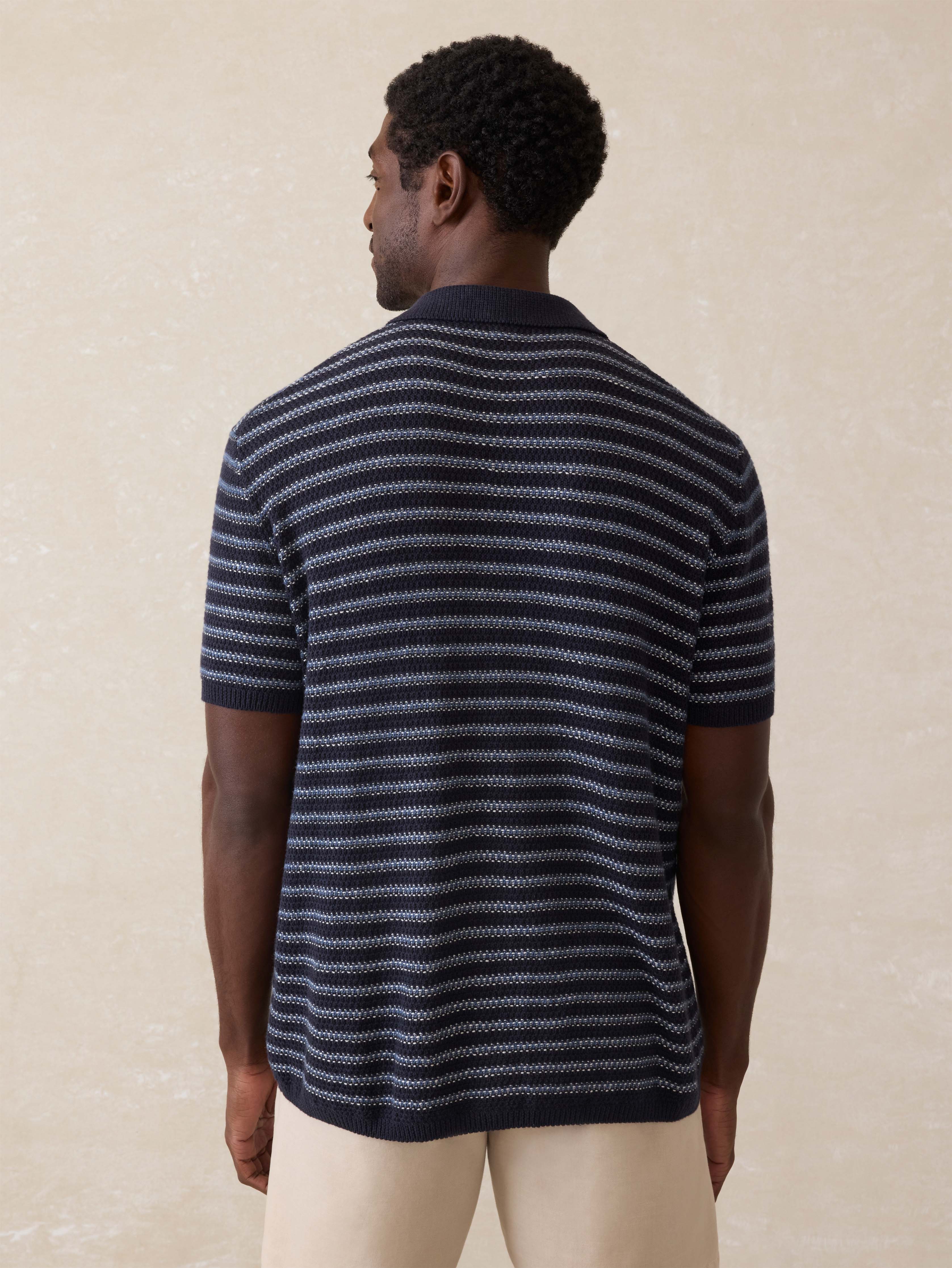 Short-Sleeve Sweater Shirt