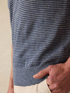 Short-Sleeve Linen Sweater Polo - Cayman Navy Feeder