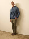 Sunwashed Slub Hoodie - Navy Stream Stripe