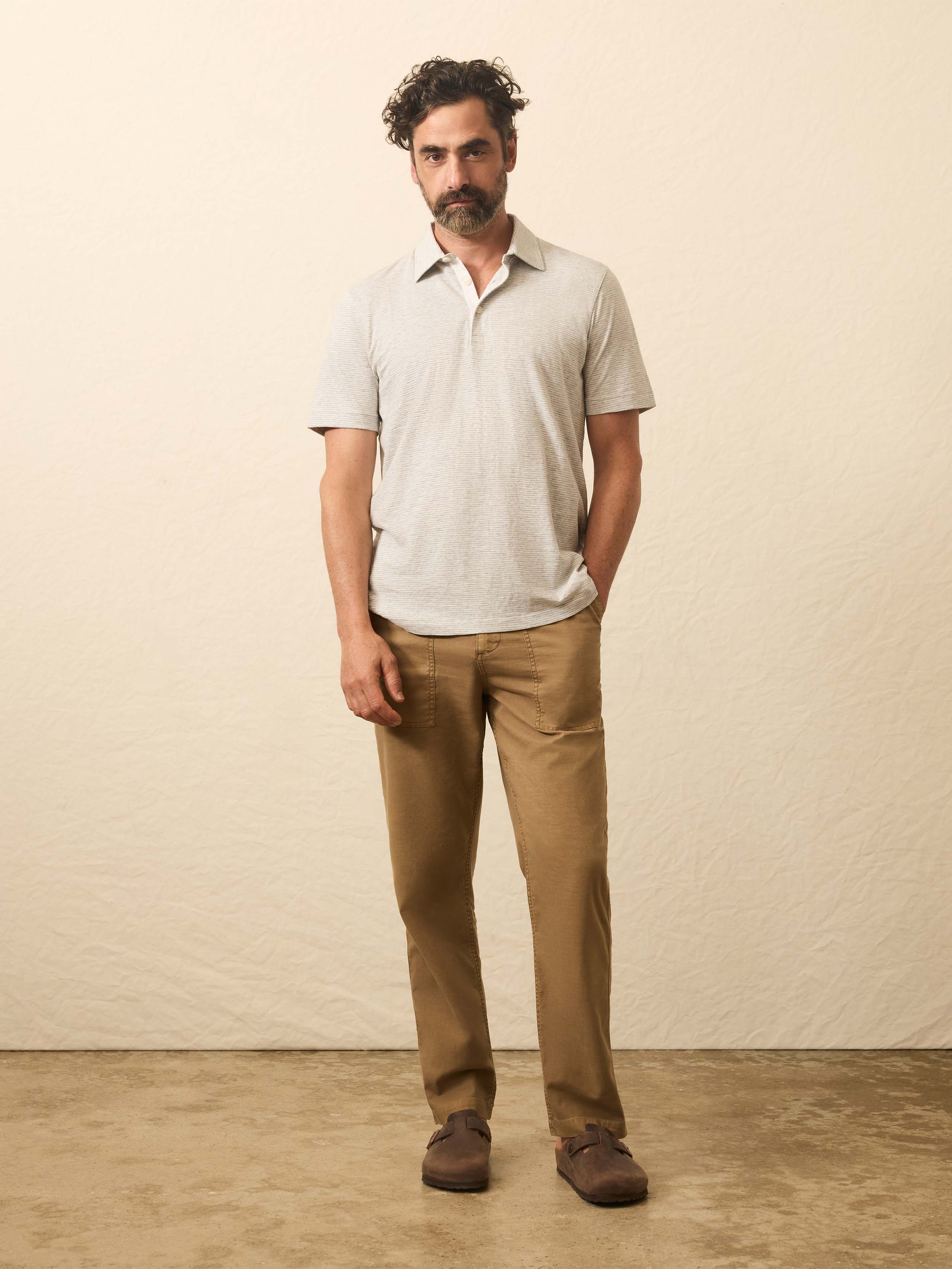 Sunwashed T-Shirt Polo - Echo Bay Stripe