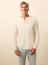 Long-Sleeve Cloud Henley - Ivory Heather