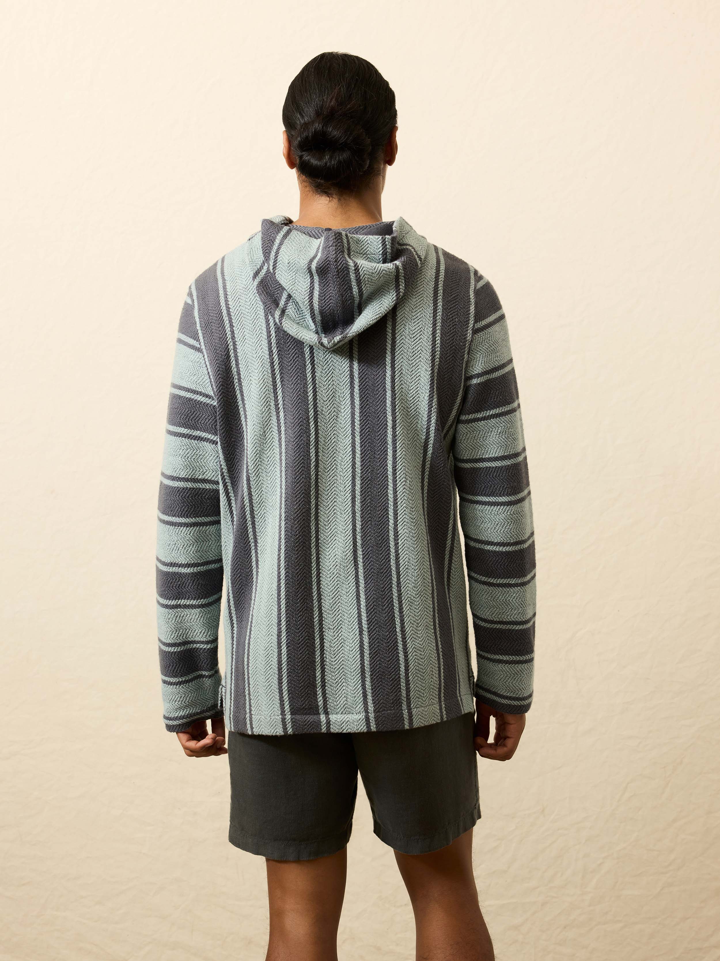 Whitewater Hoodie - Teal Channel Stripe