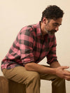 Long-Sleeve Breeze Shirt - Charcoal Red Buffalo