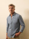 Long-Sleeve Costa Pique Shirt - Sea Cavern