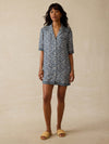 Paradise Point Linen Dress - Oceanview Blossom