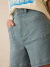 Stretch Terry Patch Pocket Short - Ocean Glass