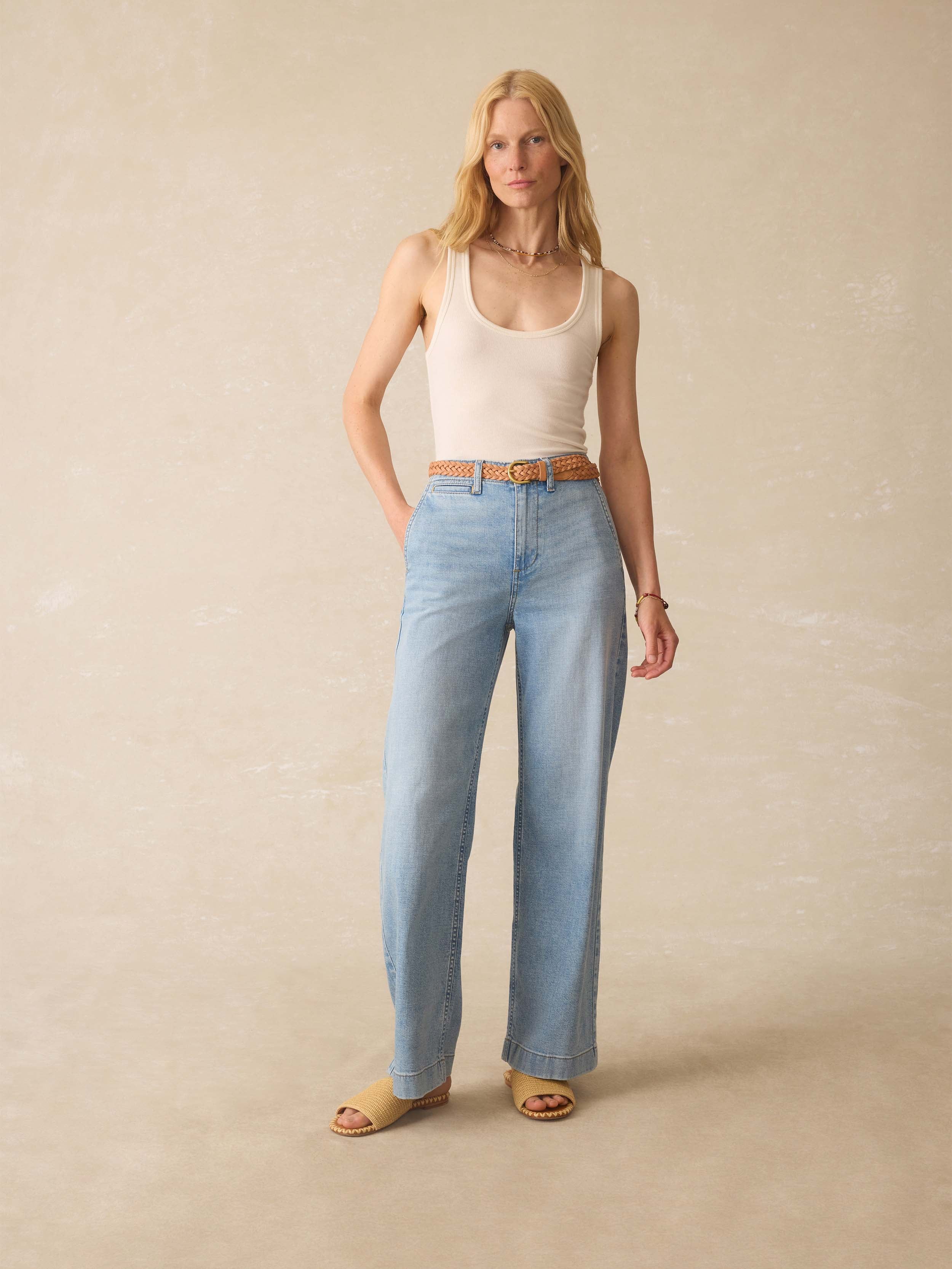 Linen Denim Pant - Summer Seas Wash | Faherty Brand