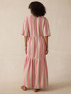 Dune Cotton Gauze Wesley Dress - Cocoa Reef Stripe