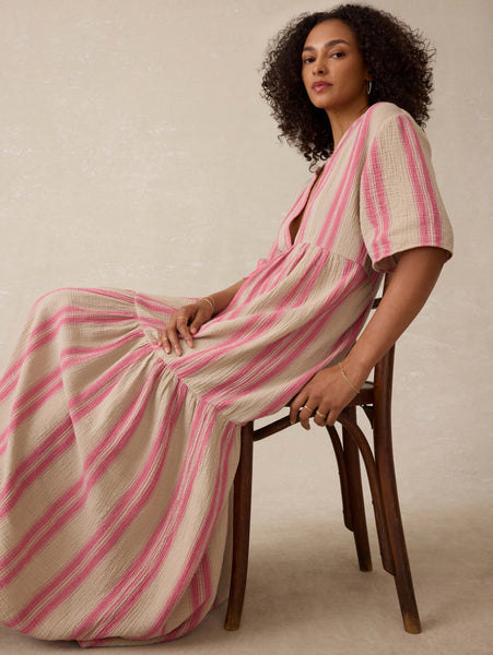 dune cotton gauze camille midi dress Dune Cotton Gauze Camille Midi Dress | Faherty