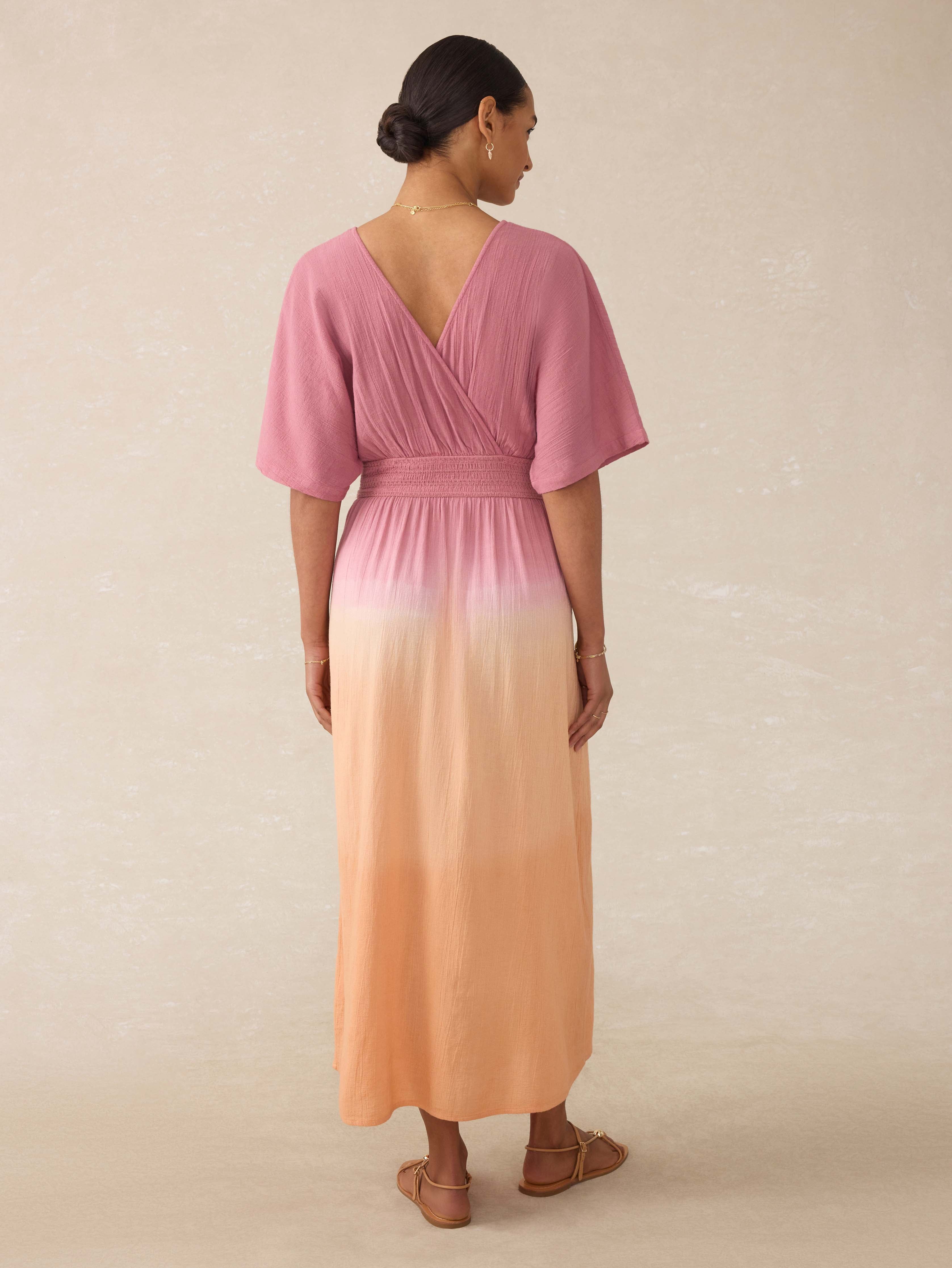 Mila Dress - Sunset Dip Dye