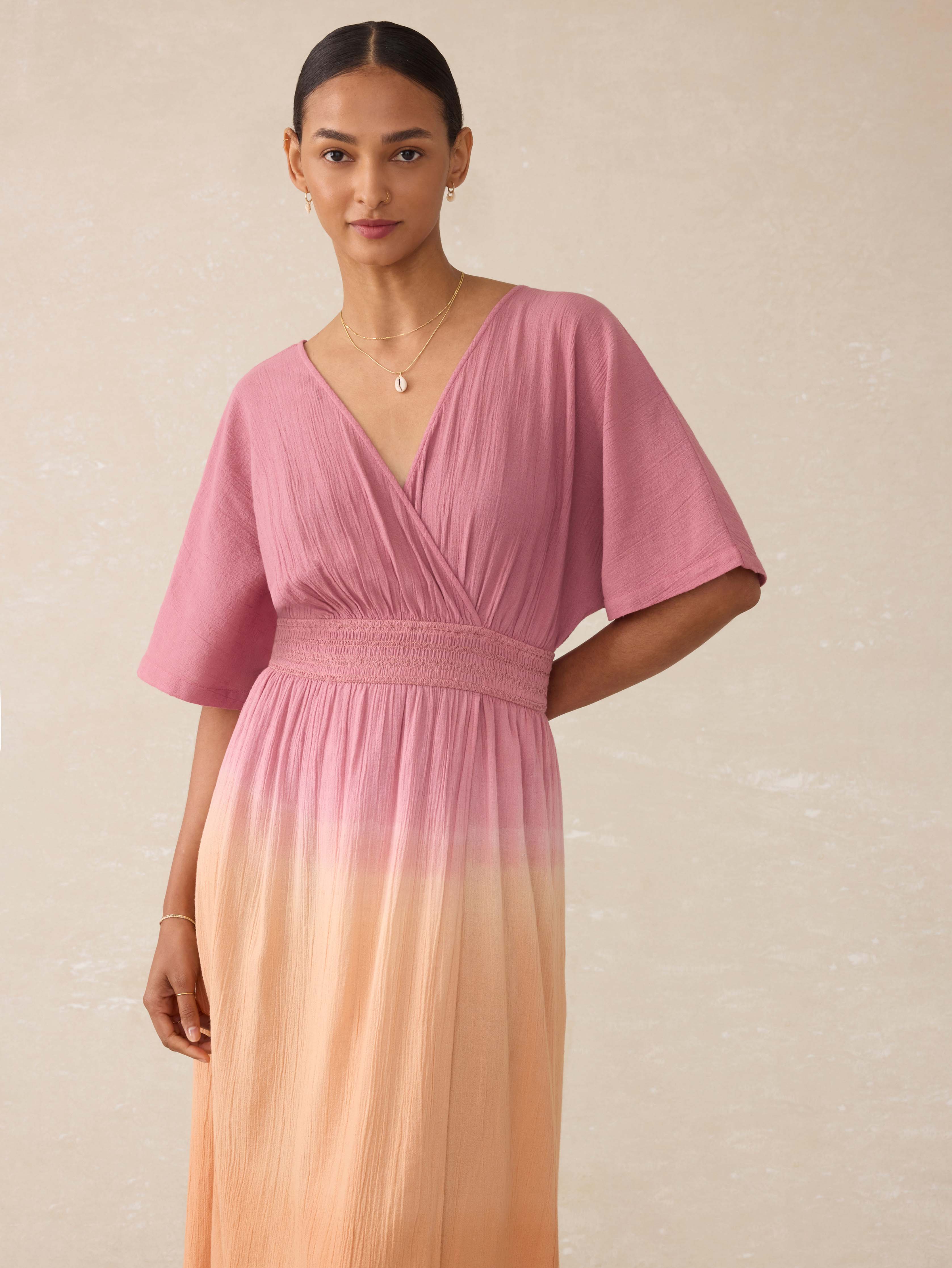 Mila Dress - Sunset Dip Dye