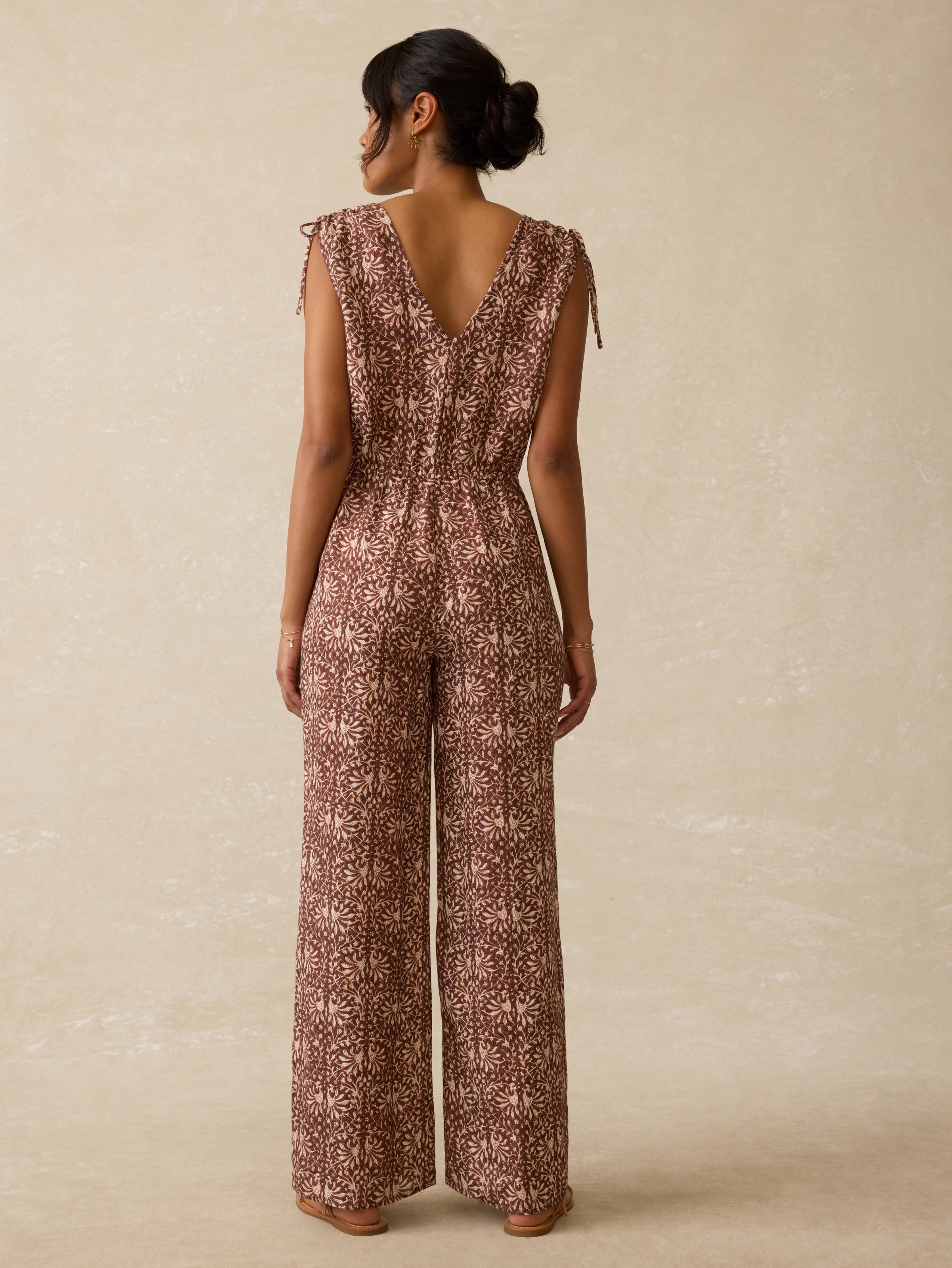 Jules Linen Jumpsuit - Sausalito Sunset