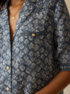 Paradise Point Linen Dress - Oceanview Blossom