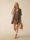 Paradise Point Linen Dress - Thyme