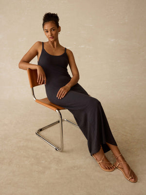 Sunwashed Slub Tank Dress - Washed Black