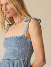 Dune Cotton Gauze Ella Dress - Light Indigo Wash
